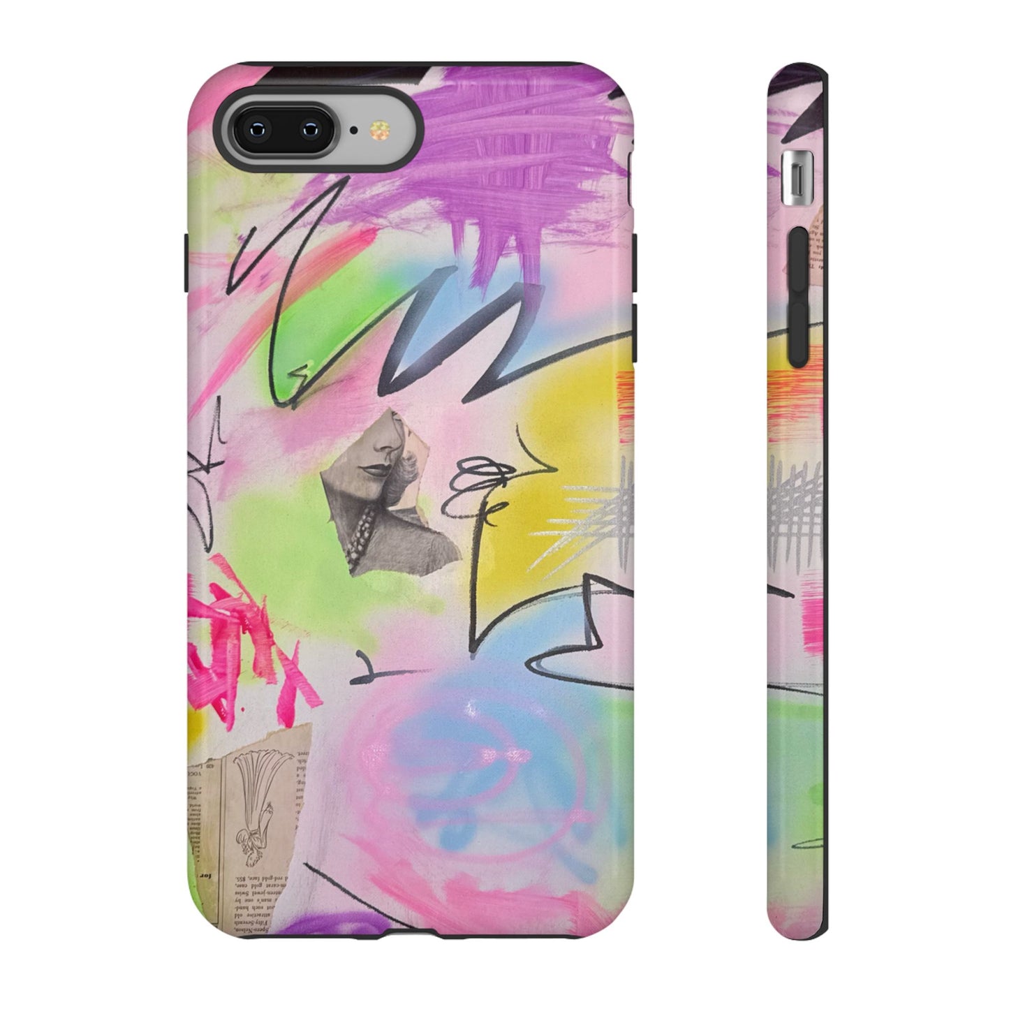 "pastel static" airbrush iPhone case