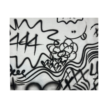 "444" airbrush horizontal print