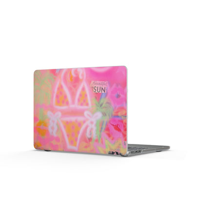"santa monica strawberry" airbrush matte macbook case