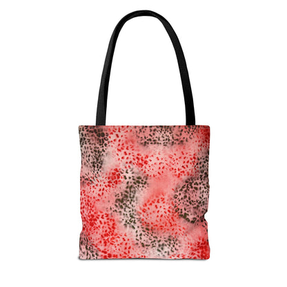"red cheetah" airbrush tote bag