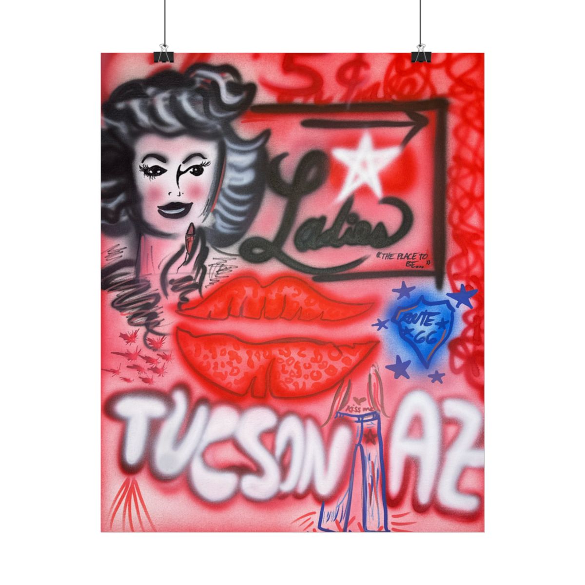 "tucson, arizona" airbrush rolled print