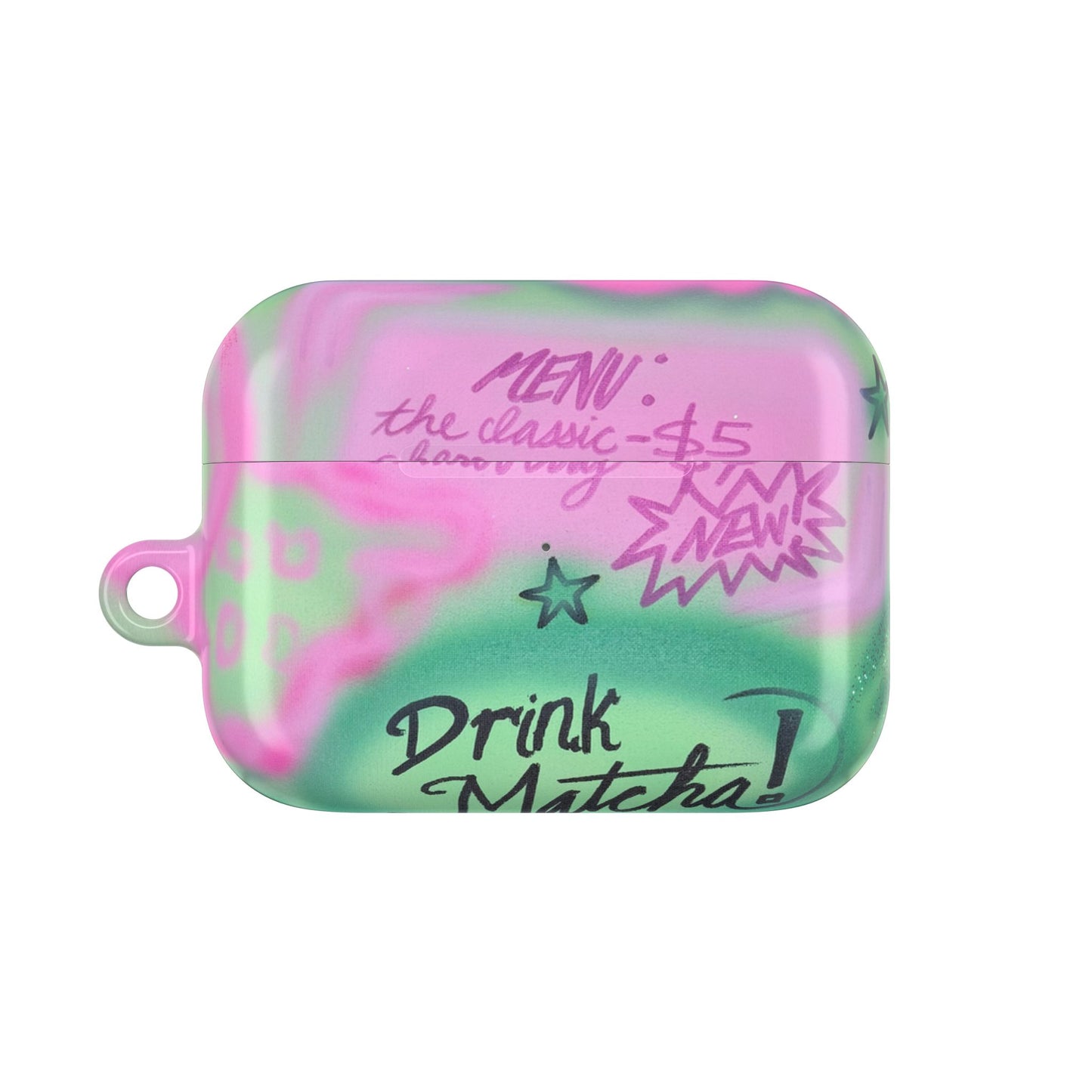 "matcha!" airbrush airpod cases