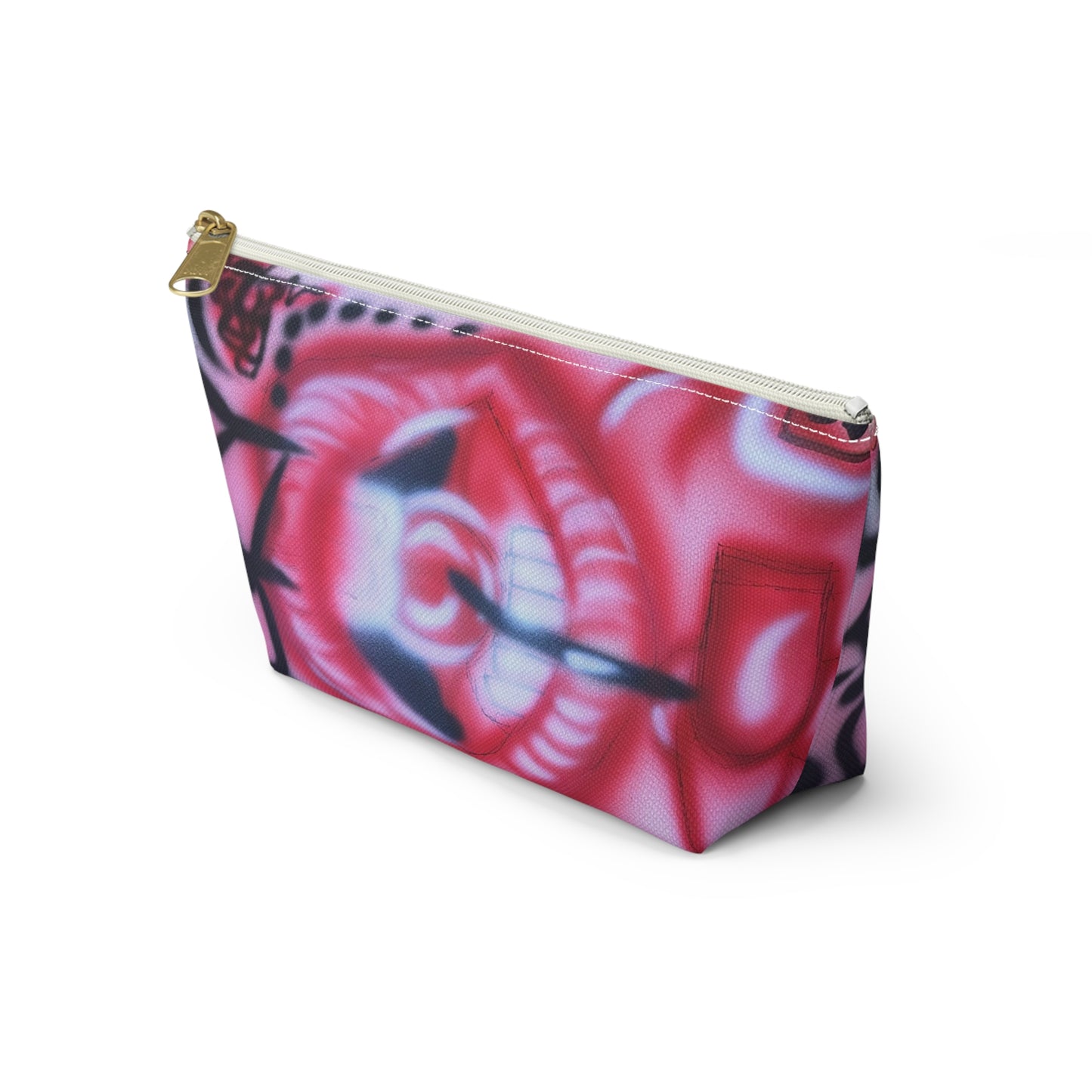 "be happy go lucky" airbrush makeup pouch