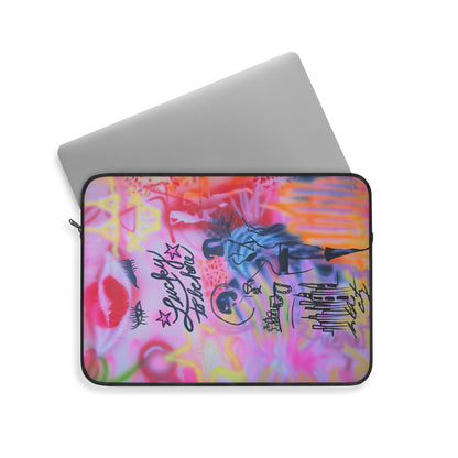 "spring in the city" airbrush laptop sleeve