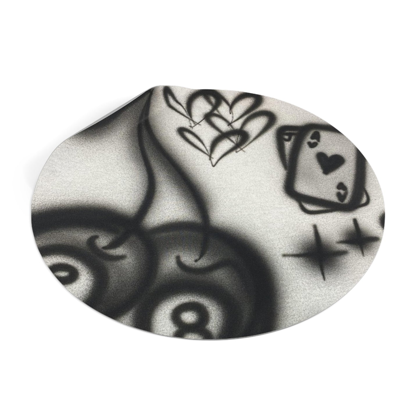 "hidden ace" airbrush vinyl sticker