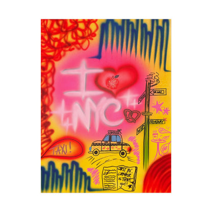 "in the city" airbrush rolled print