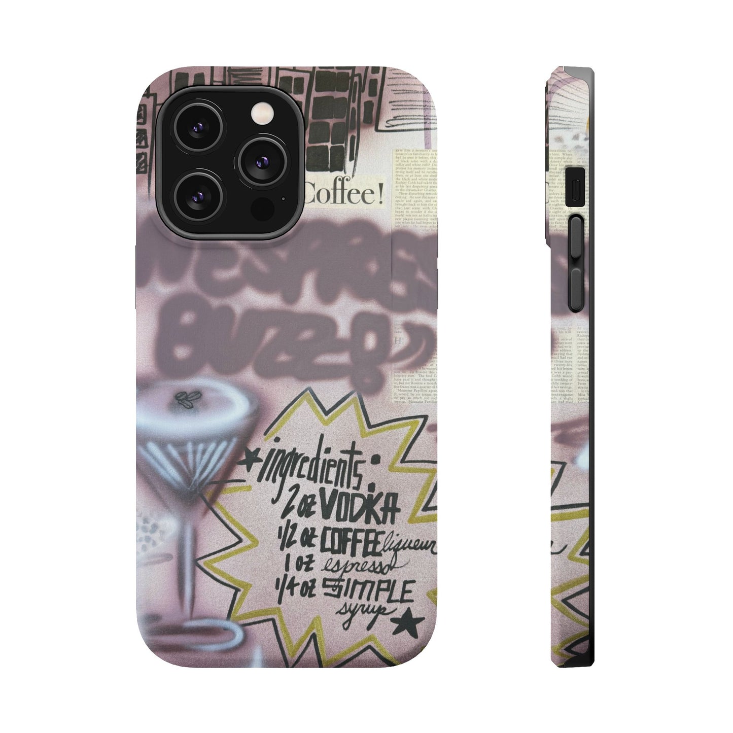 MagSafe "espresso martini" airbrush iPhone case