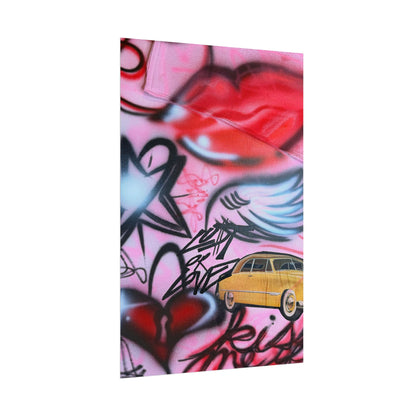 "lust or love" airbrush rolled print