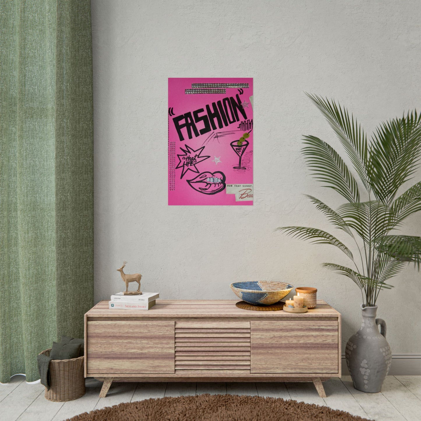 "high fashion" airbrush rolled print