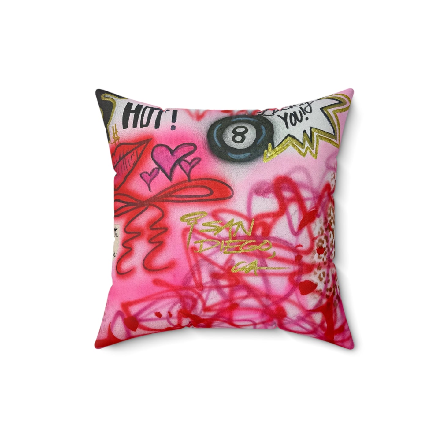 "IT girl" airbrush pillow
