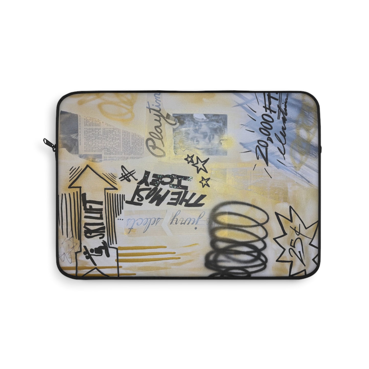 "golden glacier" airbrush laptop sleeve