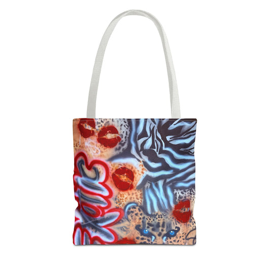 "in the wild" airbrush tote bag