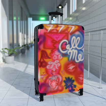 "call me" airbrush suitcase