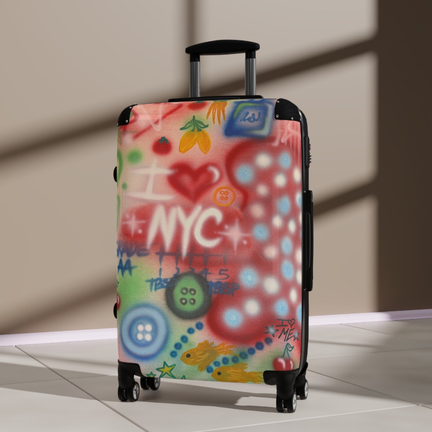 "i <3 NYC" airbrush suitcase