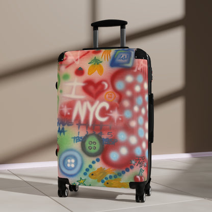 "i <3 NYC" airbrush suitcase