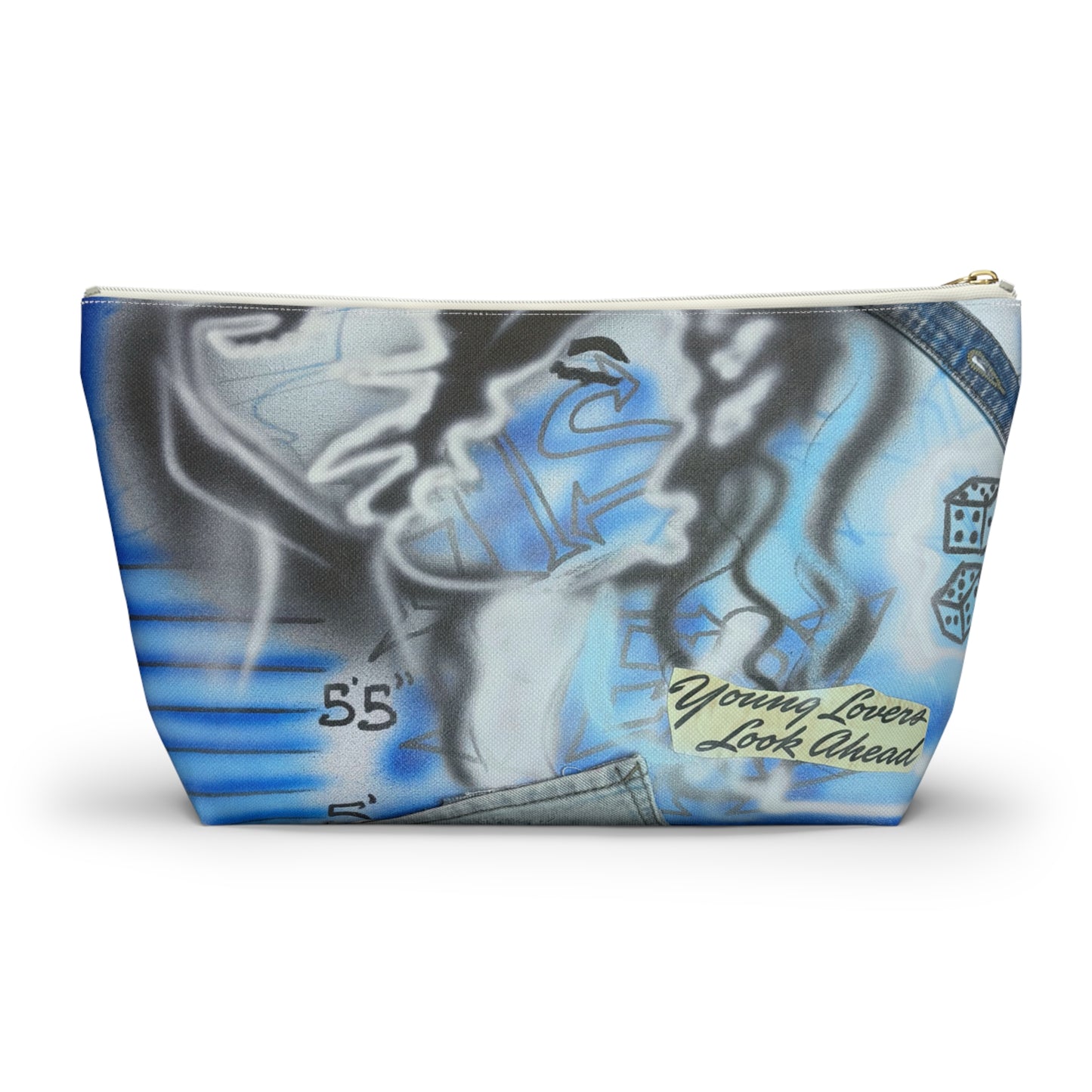 "young lovers" airbrush makeup pouch