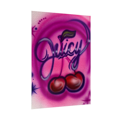 "juicy" airbrush rolled print