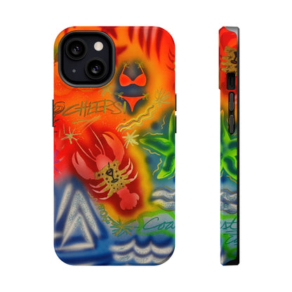 MagSafe "tipsy lobster" airbrush iPhone case