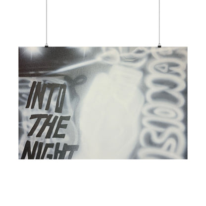 "into the night pt. 2" airbrush horizontal print