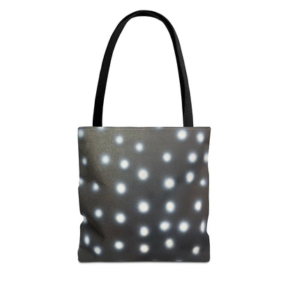 "coconut noir polka dot" airbrush tote bag