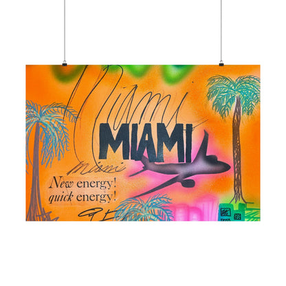 "miami, fl" airbrush horizontal print