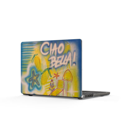 "ciao bella" airbrush matte macbook cases