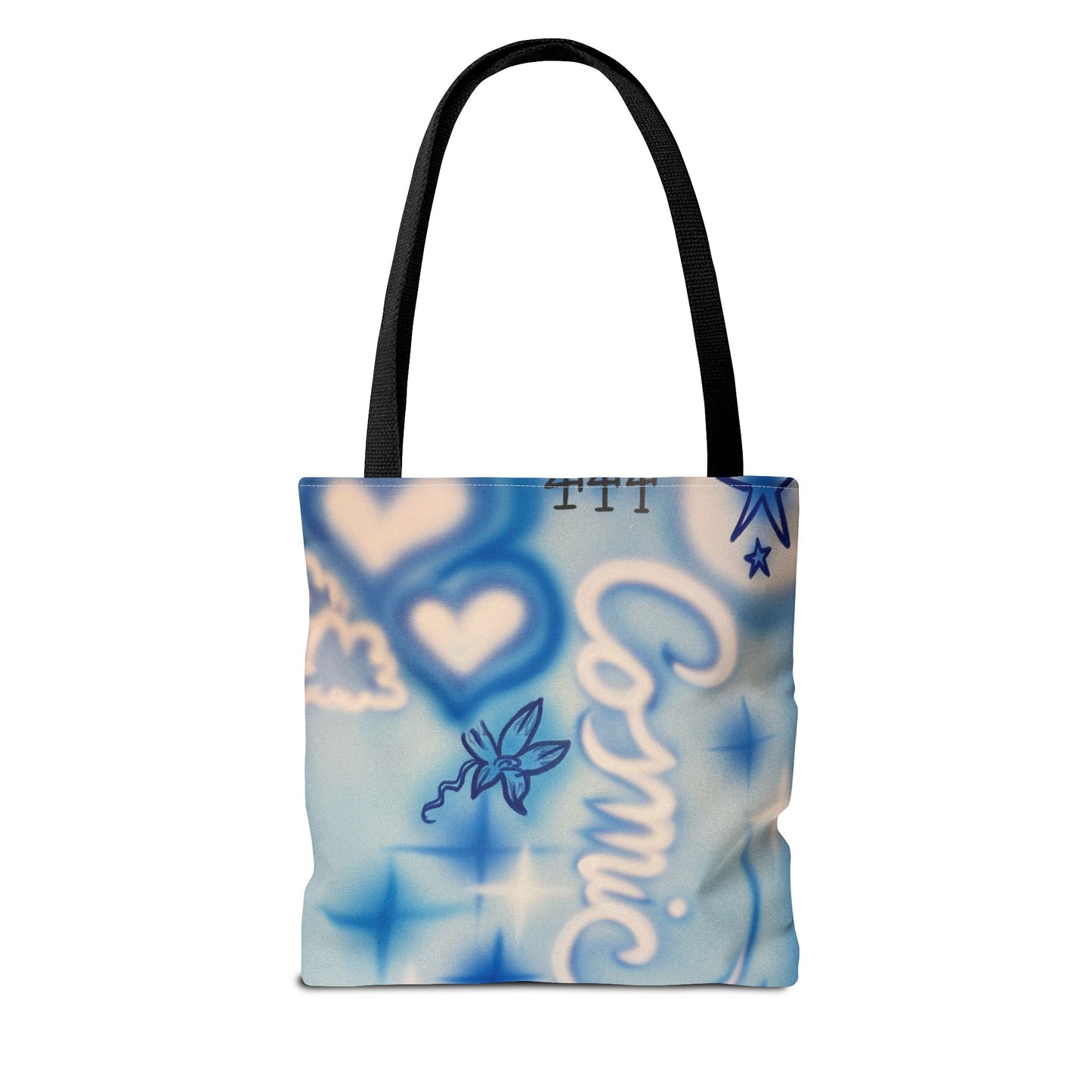"cosmic" airbrush tote bag
