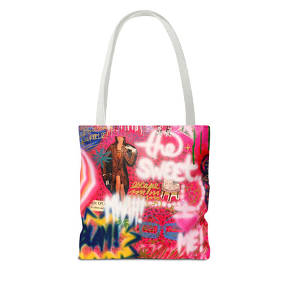 "sweet escape" airbrush tote bag