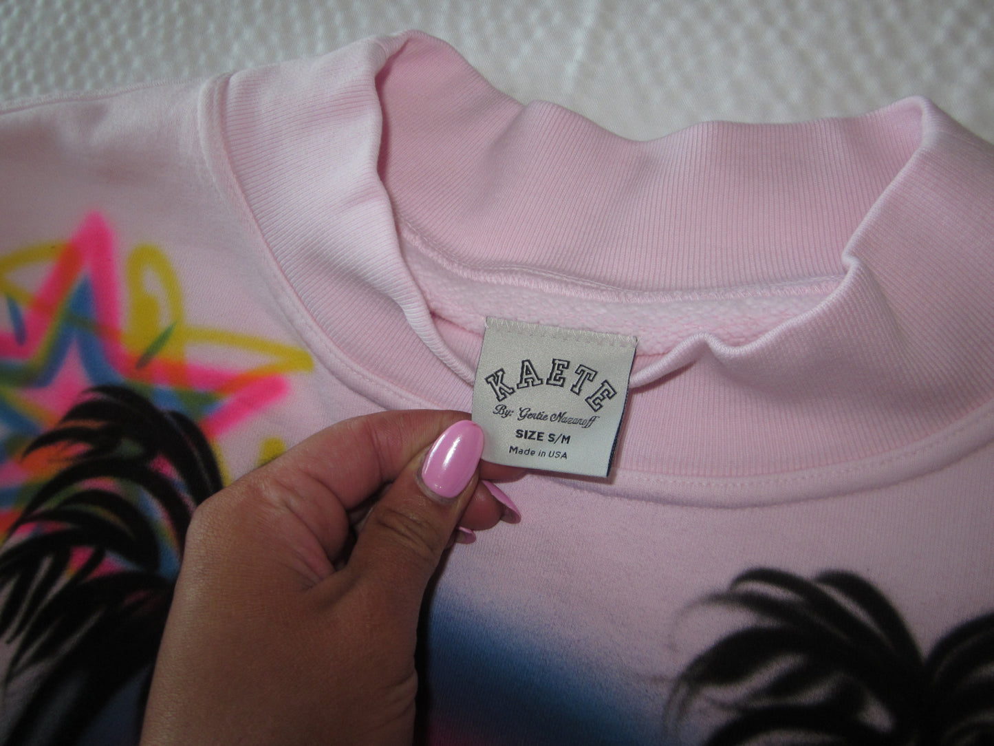 1 OF 1 "sunkissed" airbrush pink kaete mockneck