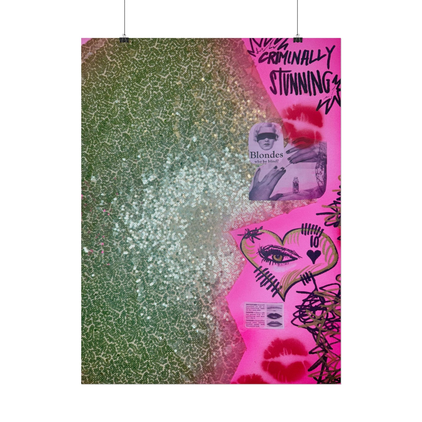 "glitter gloss" airbrush rolled print