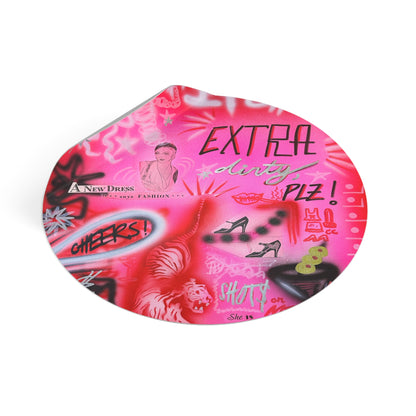 "extra dirty, plz" airbrush vinyl sticker