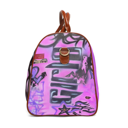"neon nights" airbrush waterproof travel bag
