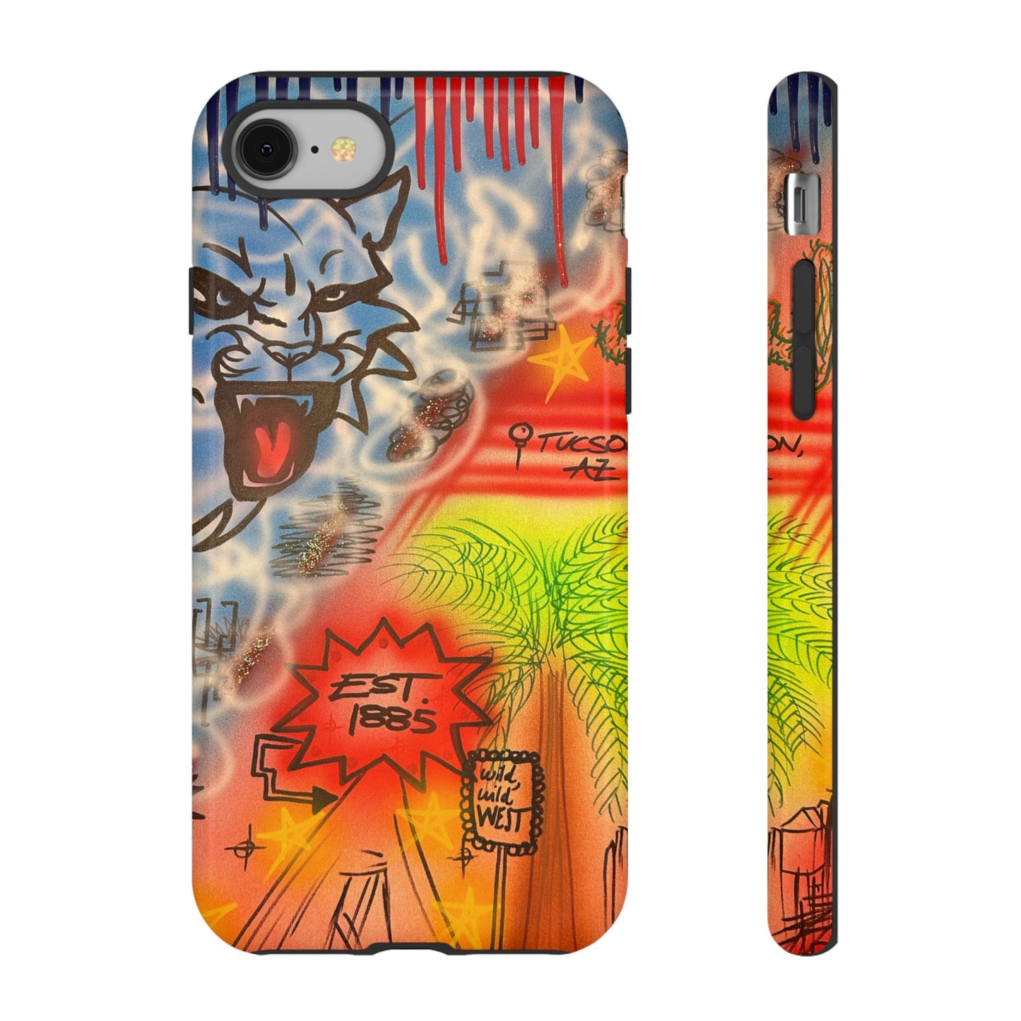 "university of arizona pt. 2" airbrush iPhone case
