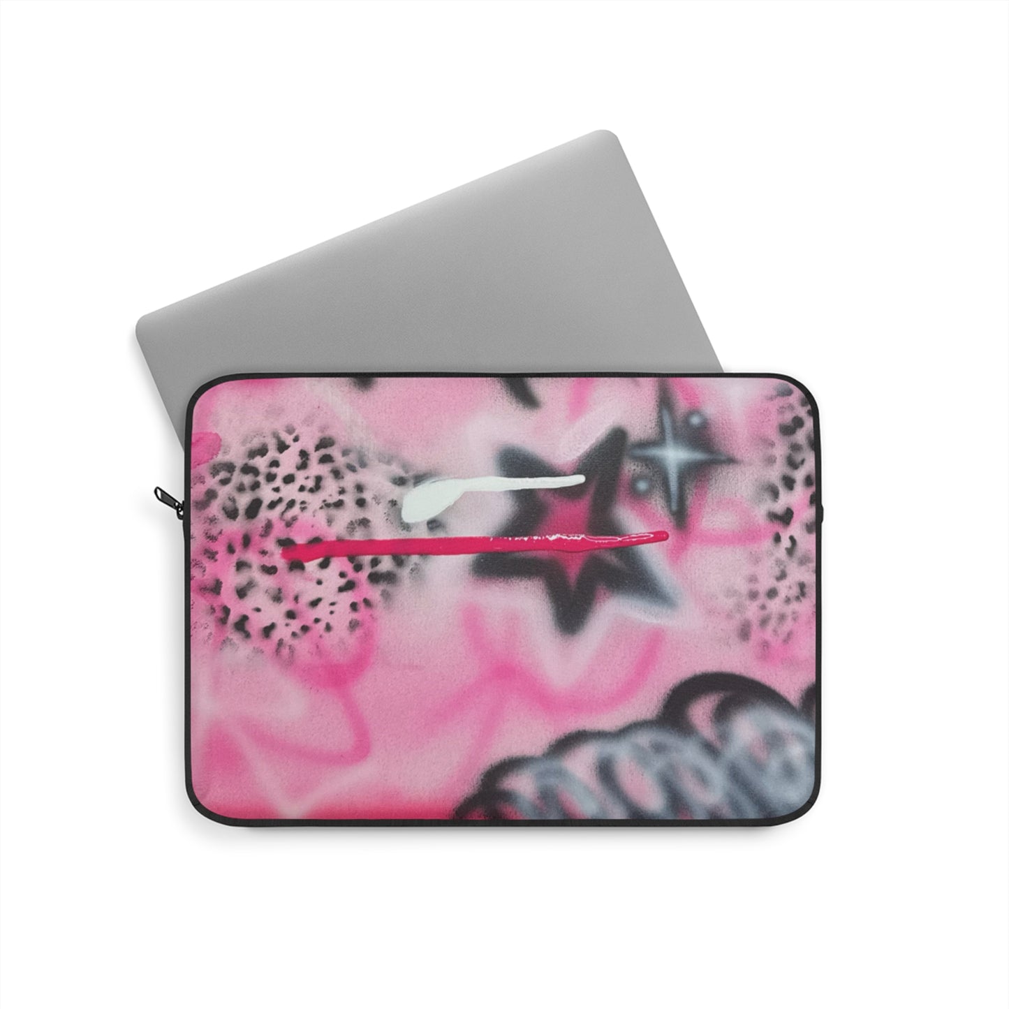 "pink cheetah" airbrush laptop sleeve