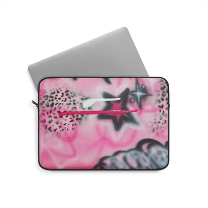 "pink cheetah" airbrush laptop sleeve