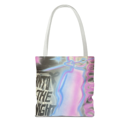 "into the night pt. 2" airbrush tote bag