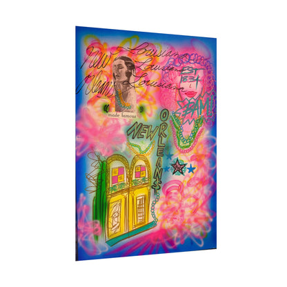 "new orleans, la" airbrush rolled print