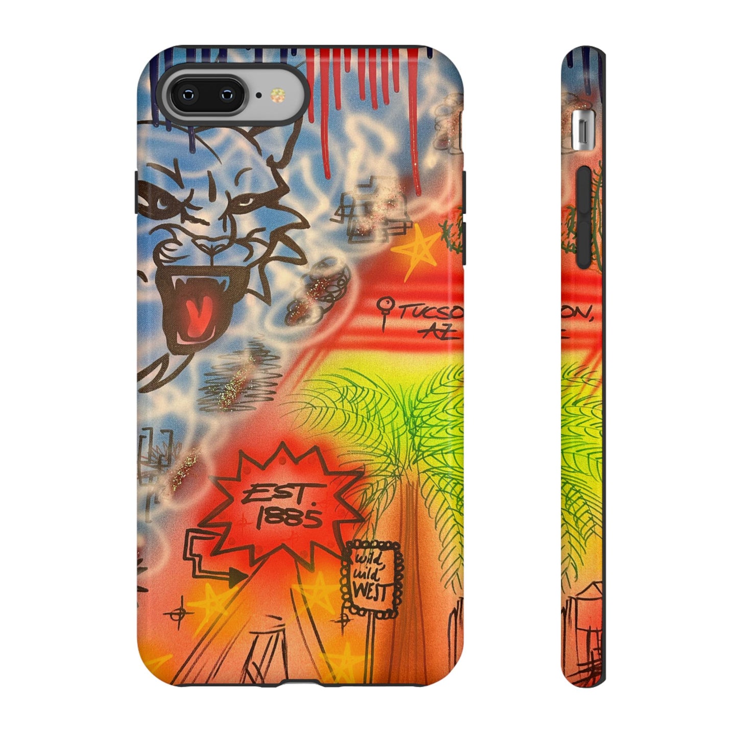 "university of arizona pt. 2" airbrush iPhone case