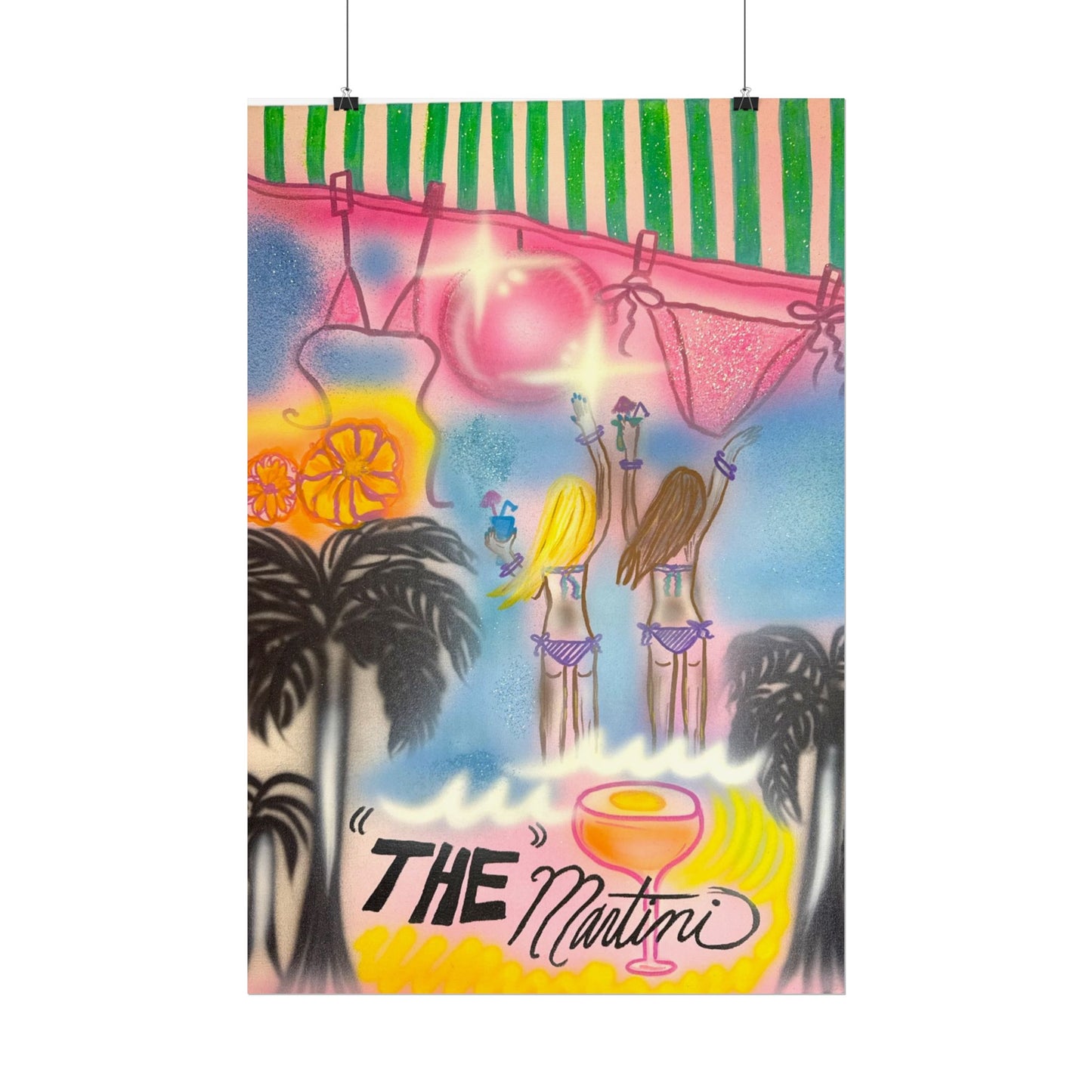 "kinis & tinis" airbrush rolled print