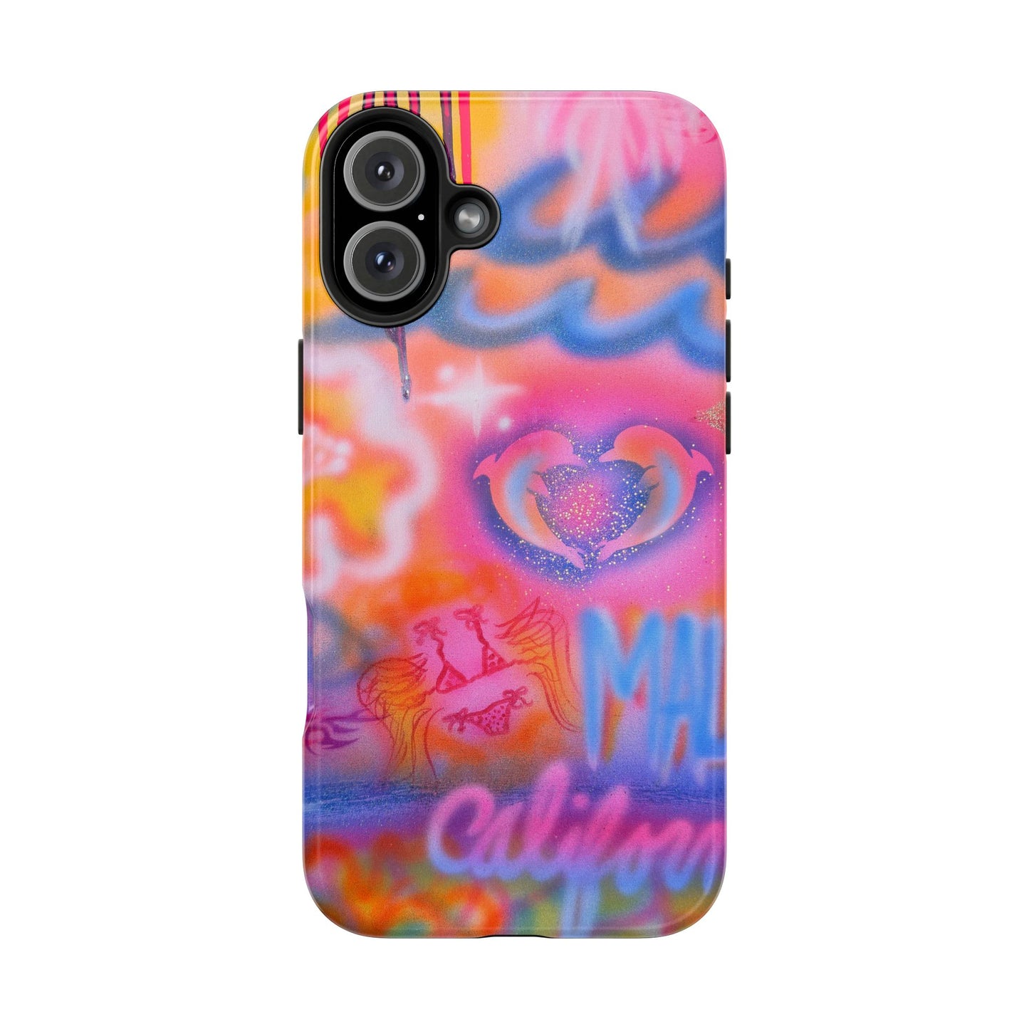 "mornings in malibu" airbrush iPhone case