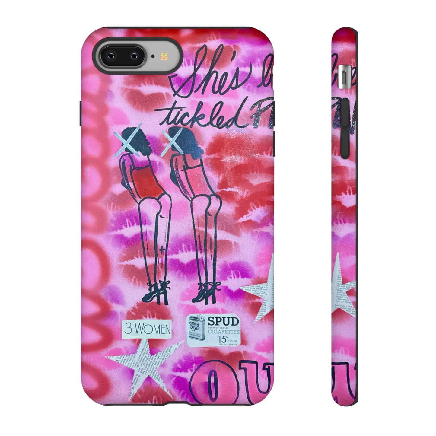 "tickled pink" airbrush iPhone case