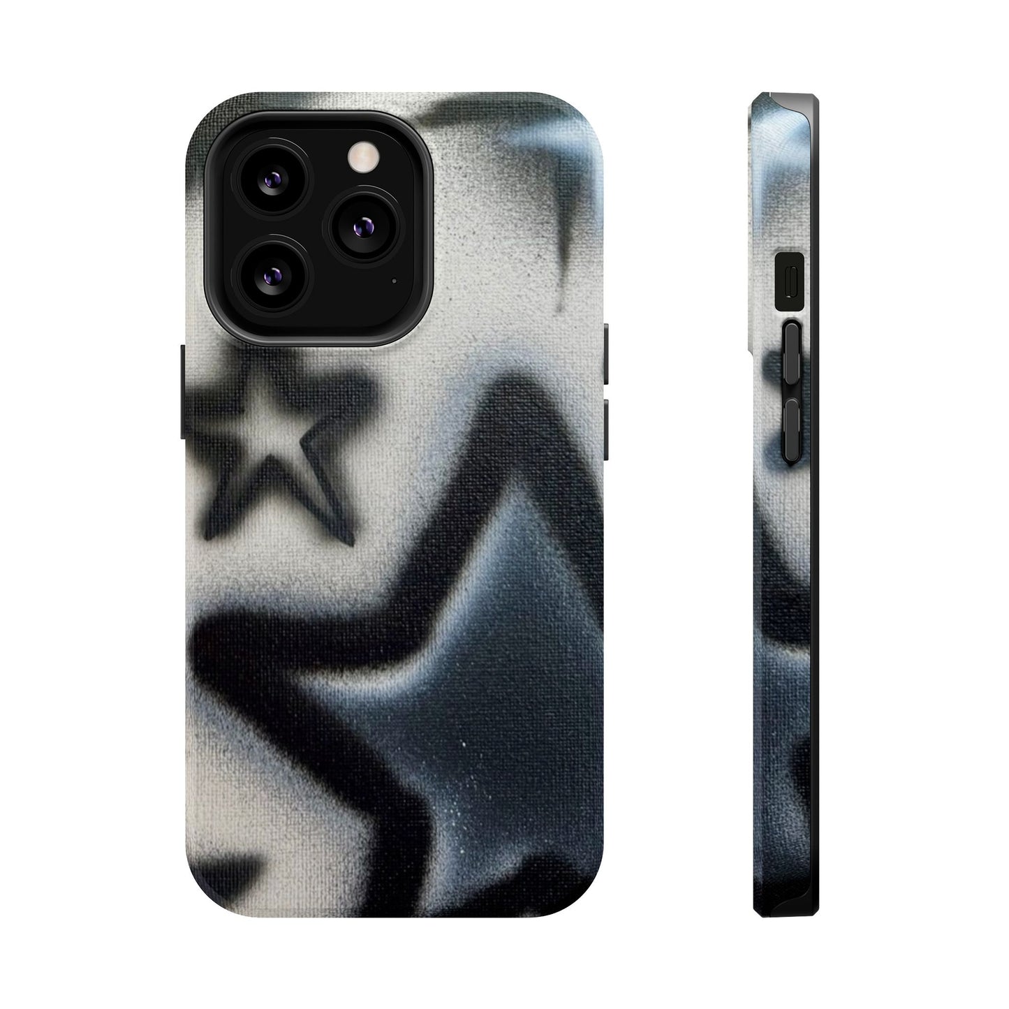MagSafe "black & white stars" airbrush iPhone case