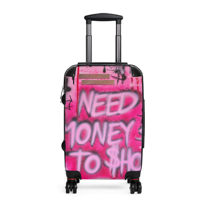 "need $$ to shop" airbrush suitcase
