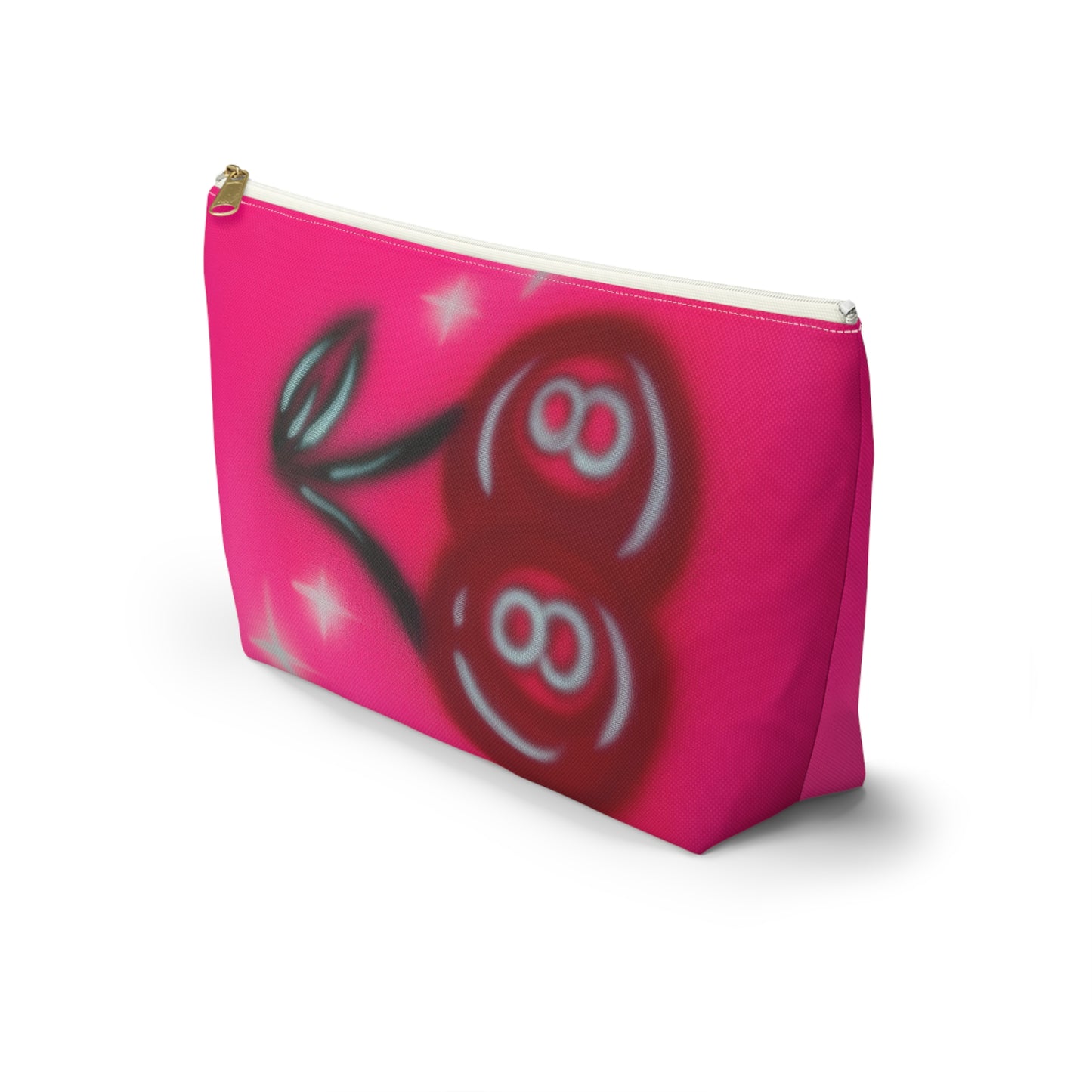 "cherry 8ball" airbrush makeup pouch