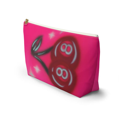"cherry 8ball" airbrush makeup pouch