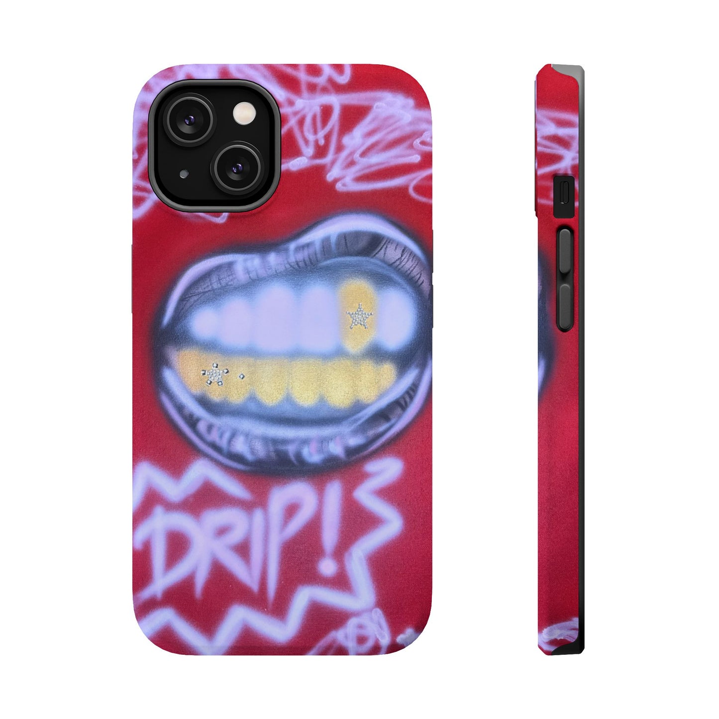 MagSafe "tooth drip" airbrush iPhone case