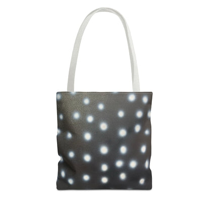 "coconut noir polka dot" airbrush tote bag