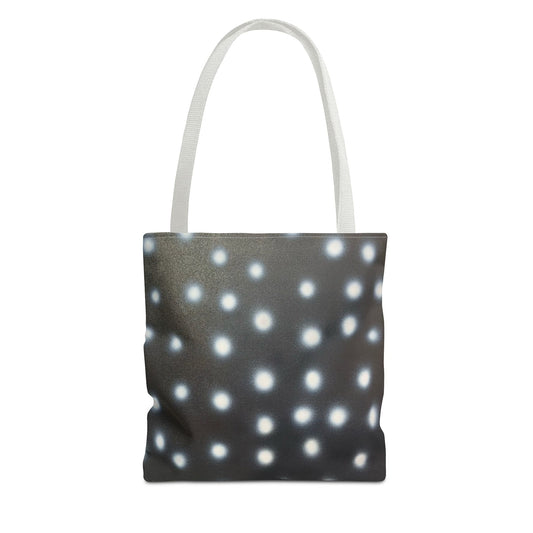 "coconut noir polka dot" airbrush tote bag