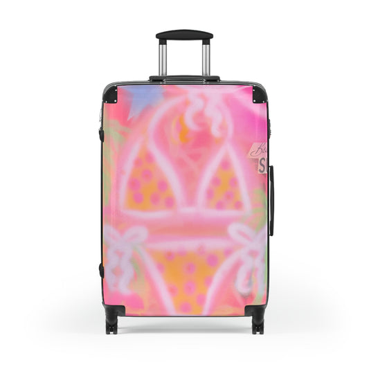 "yellow polka dot bikini" airbrush suitcase