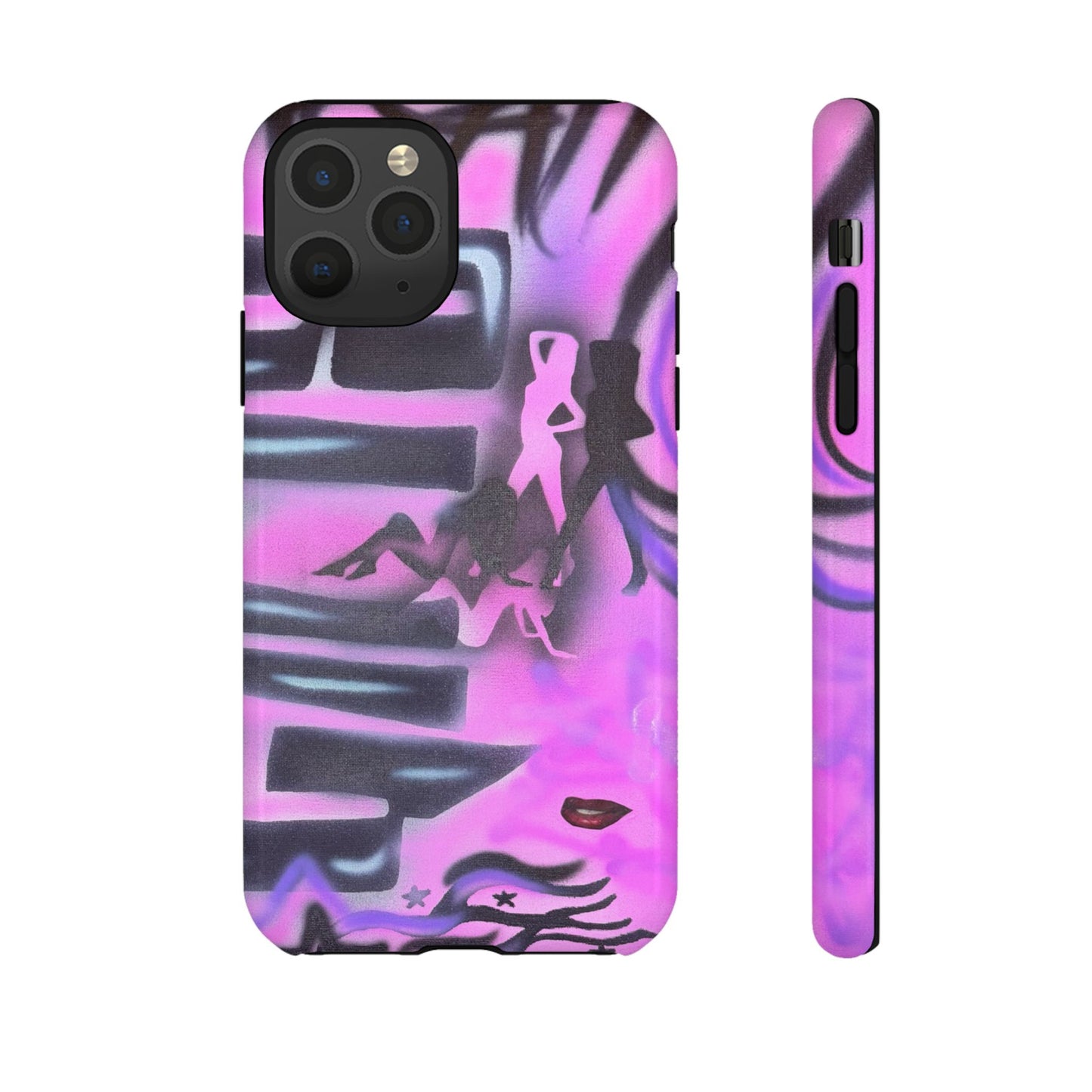 "neon nights" airbrush iPhone case